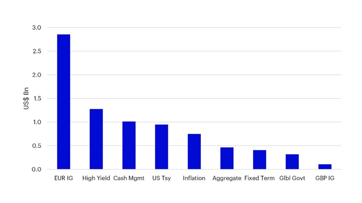 Top and Bottom Fixed Income ETF Categories in January 2024