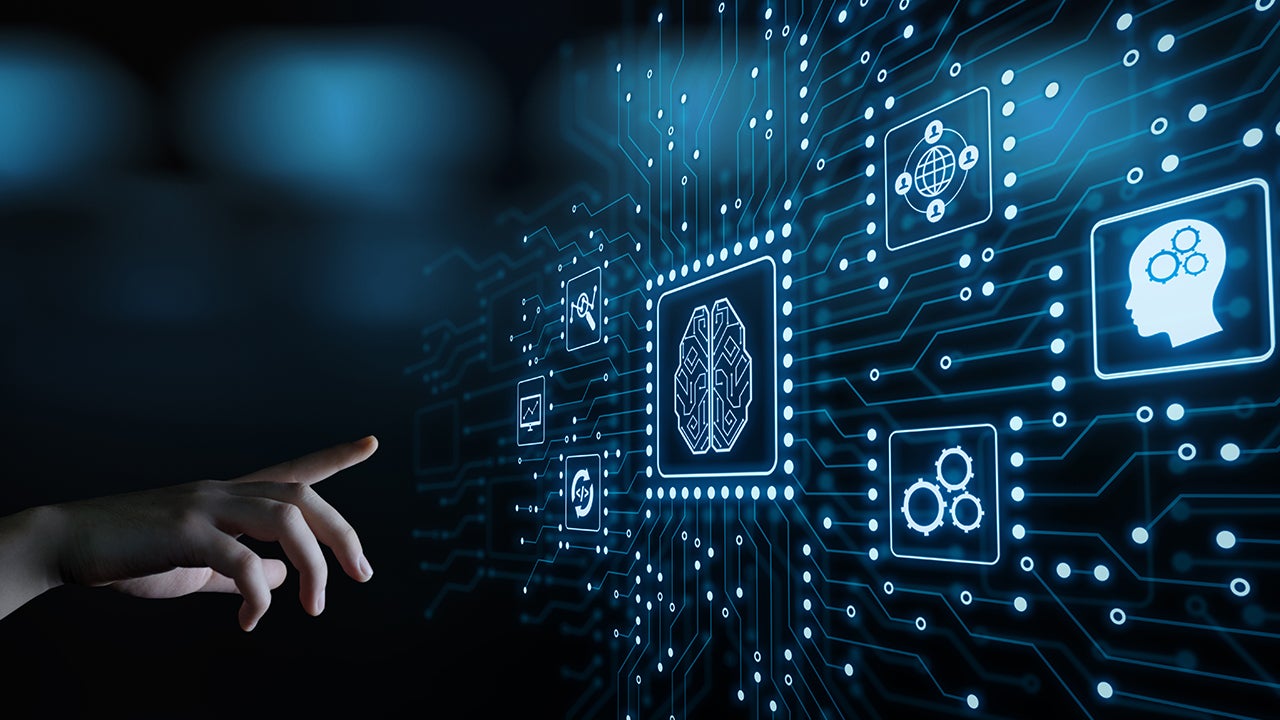 Artificial intelligence Machine Learning Business Internet Technology Concept