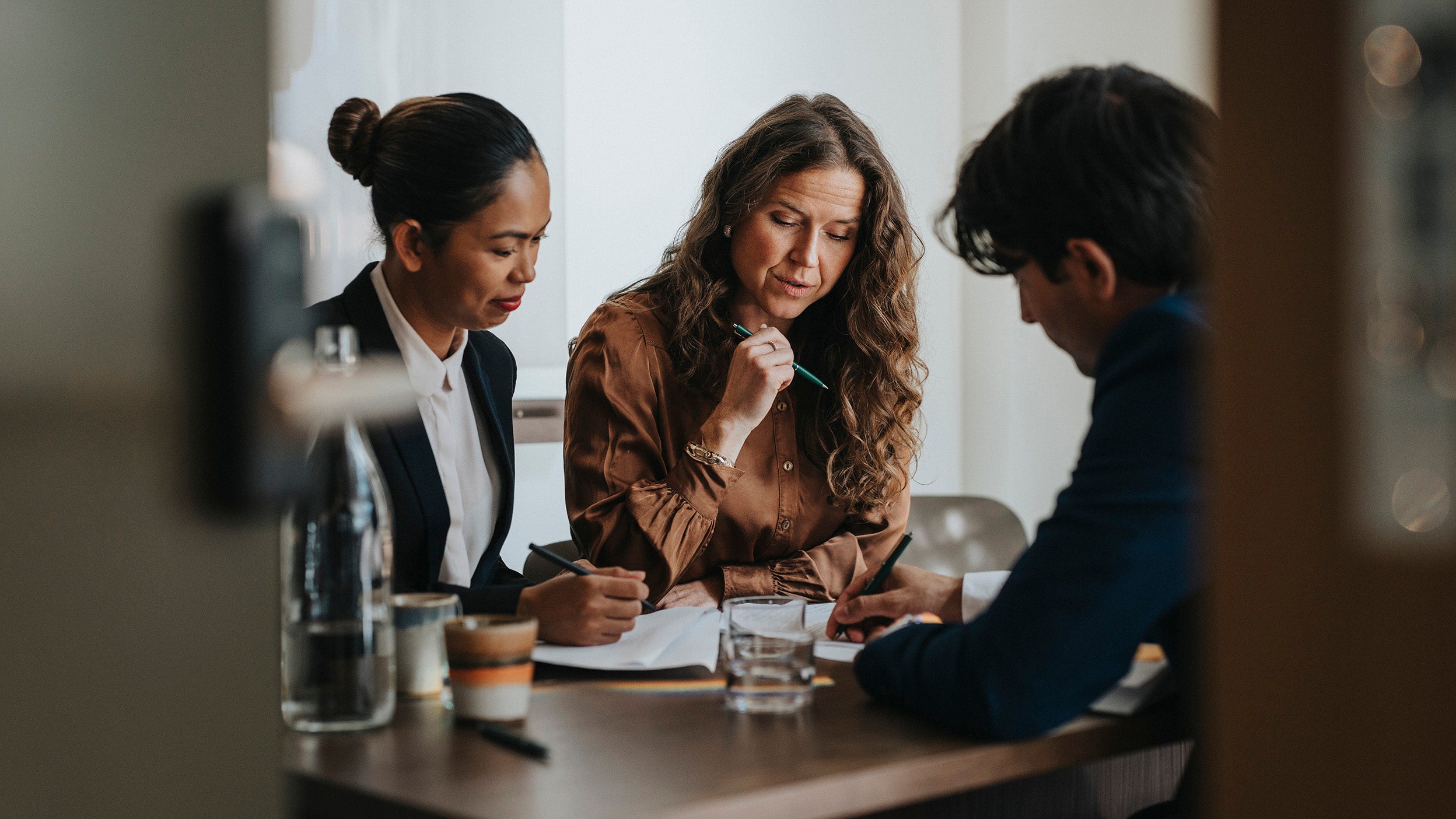 People discussing in the office