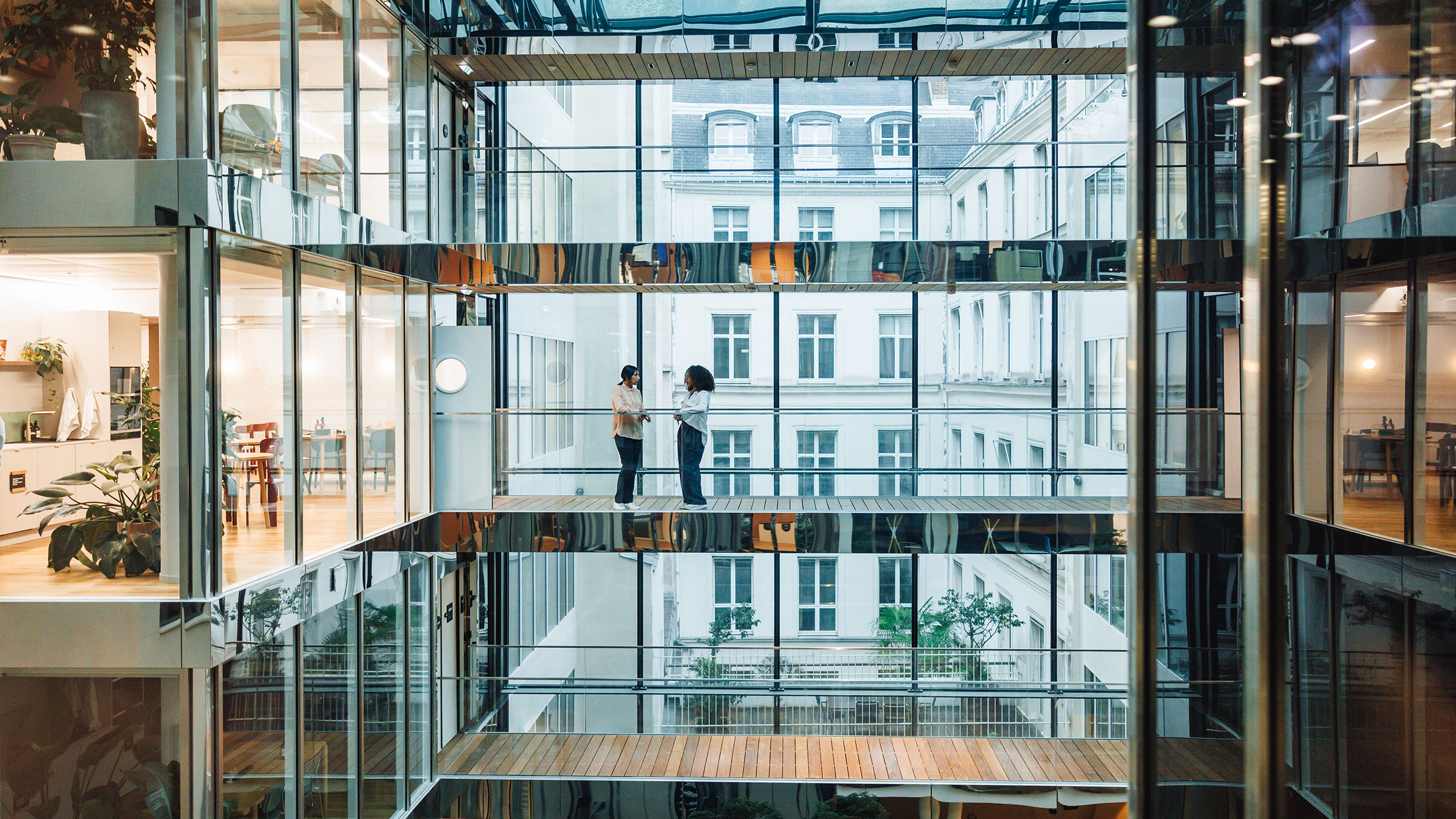 People discussing in the office