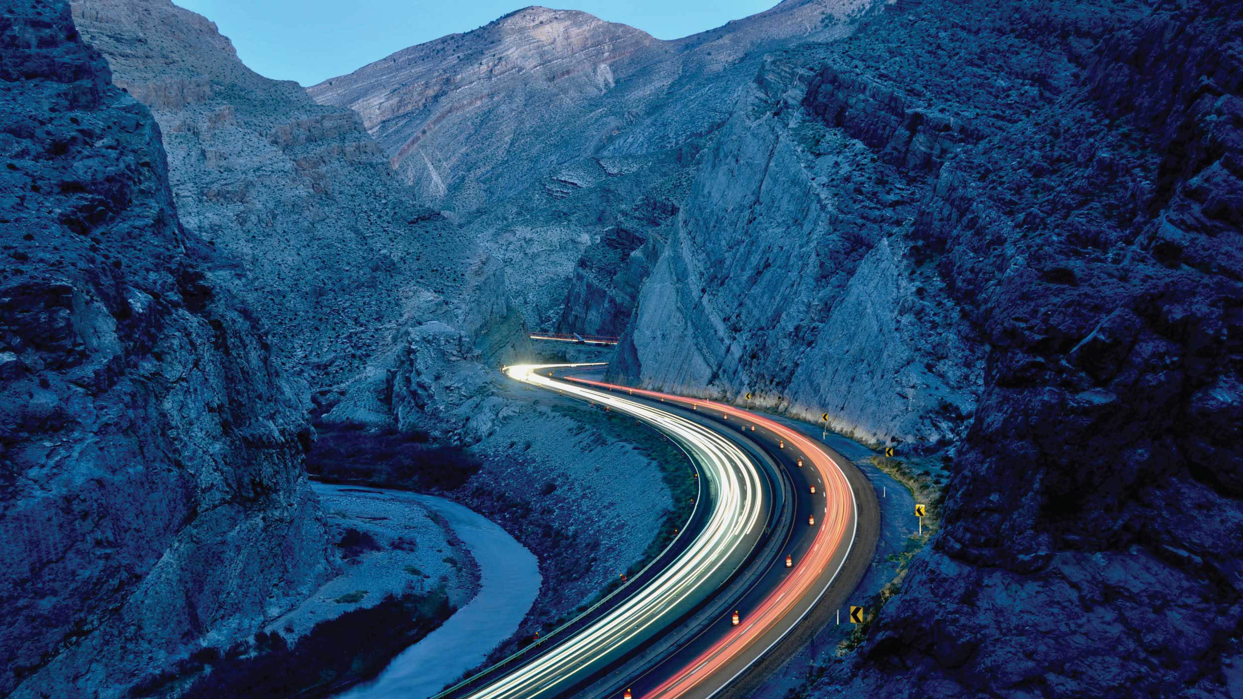 Winding road in the mountains