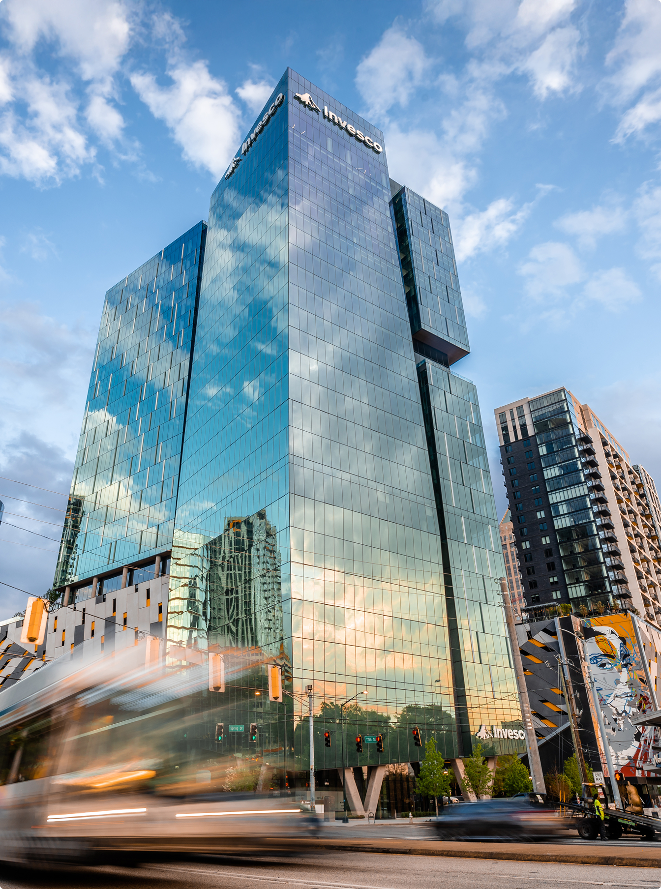 Exterior of Invesco office building