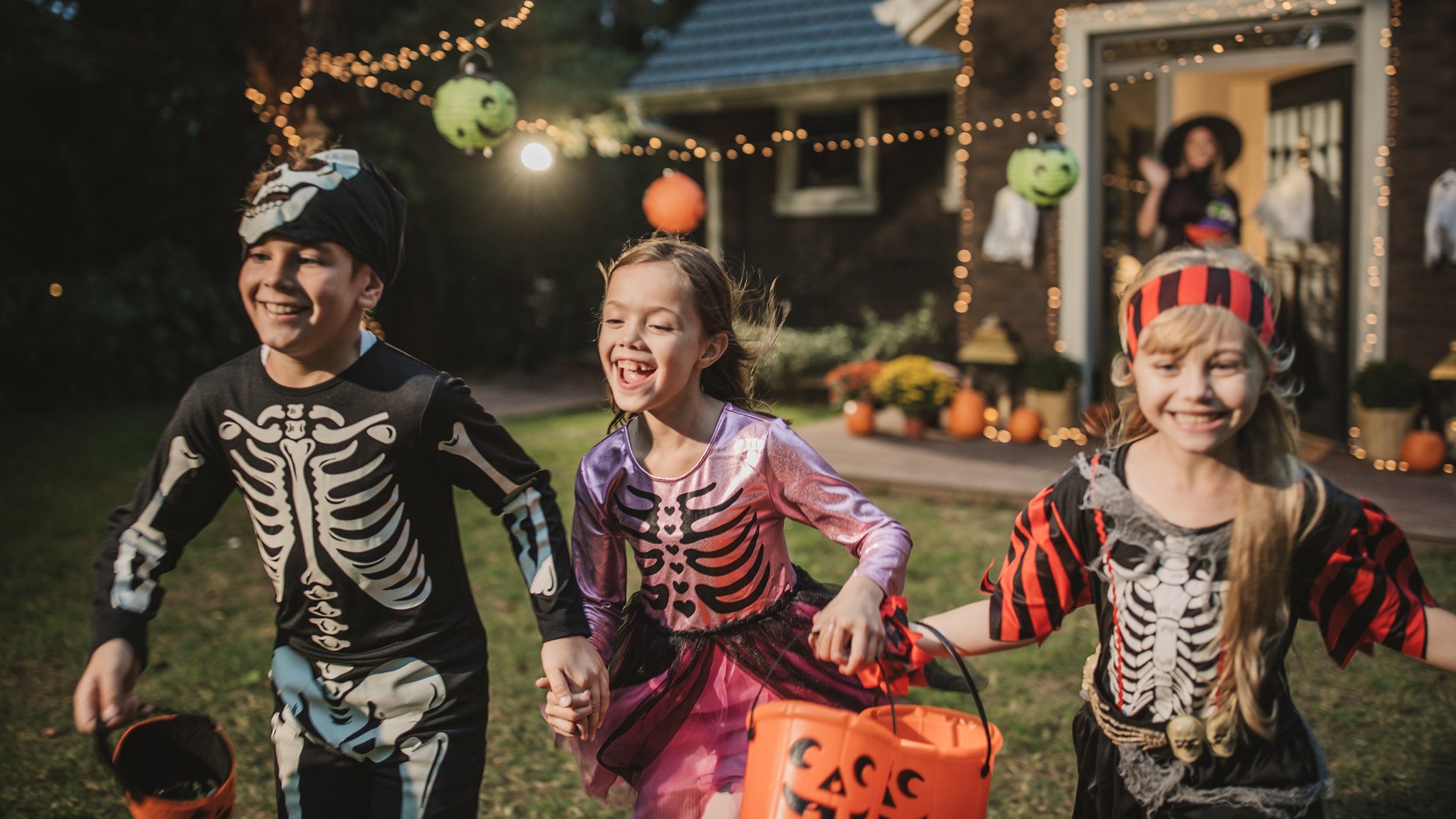 Children on halloween