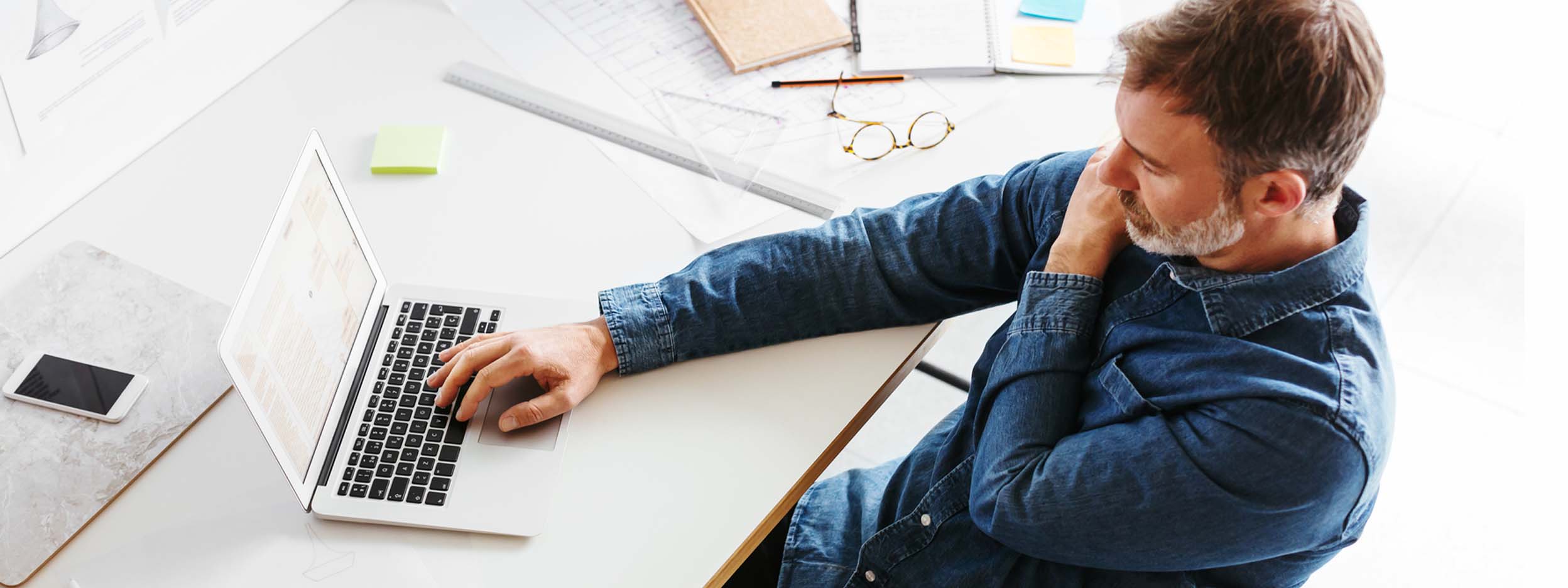 Man working with Laptop