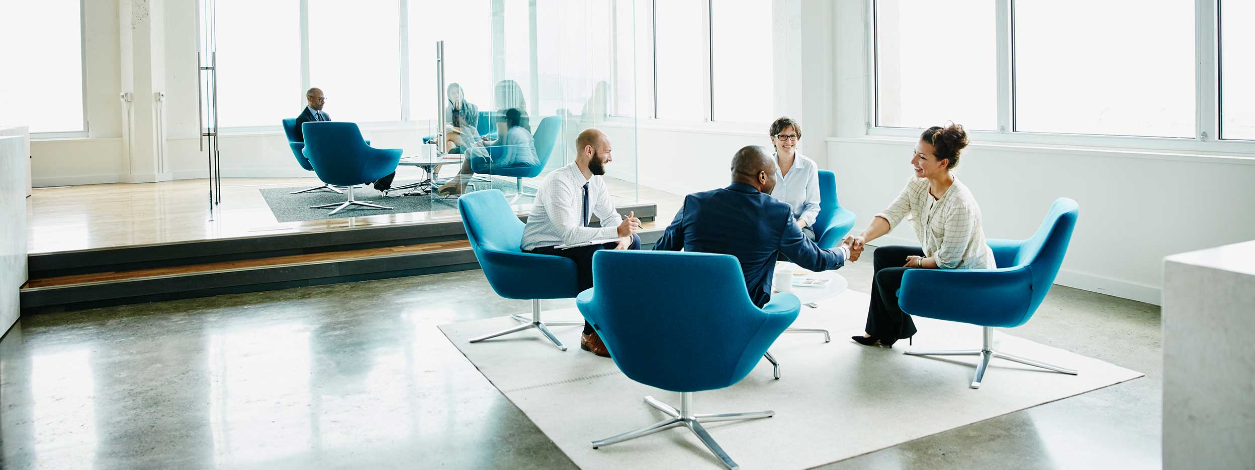 People sitting at a desk