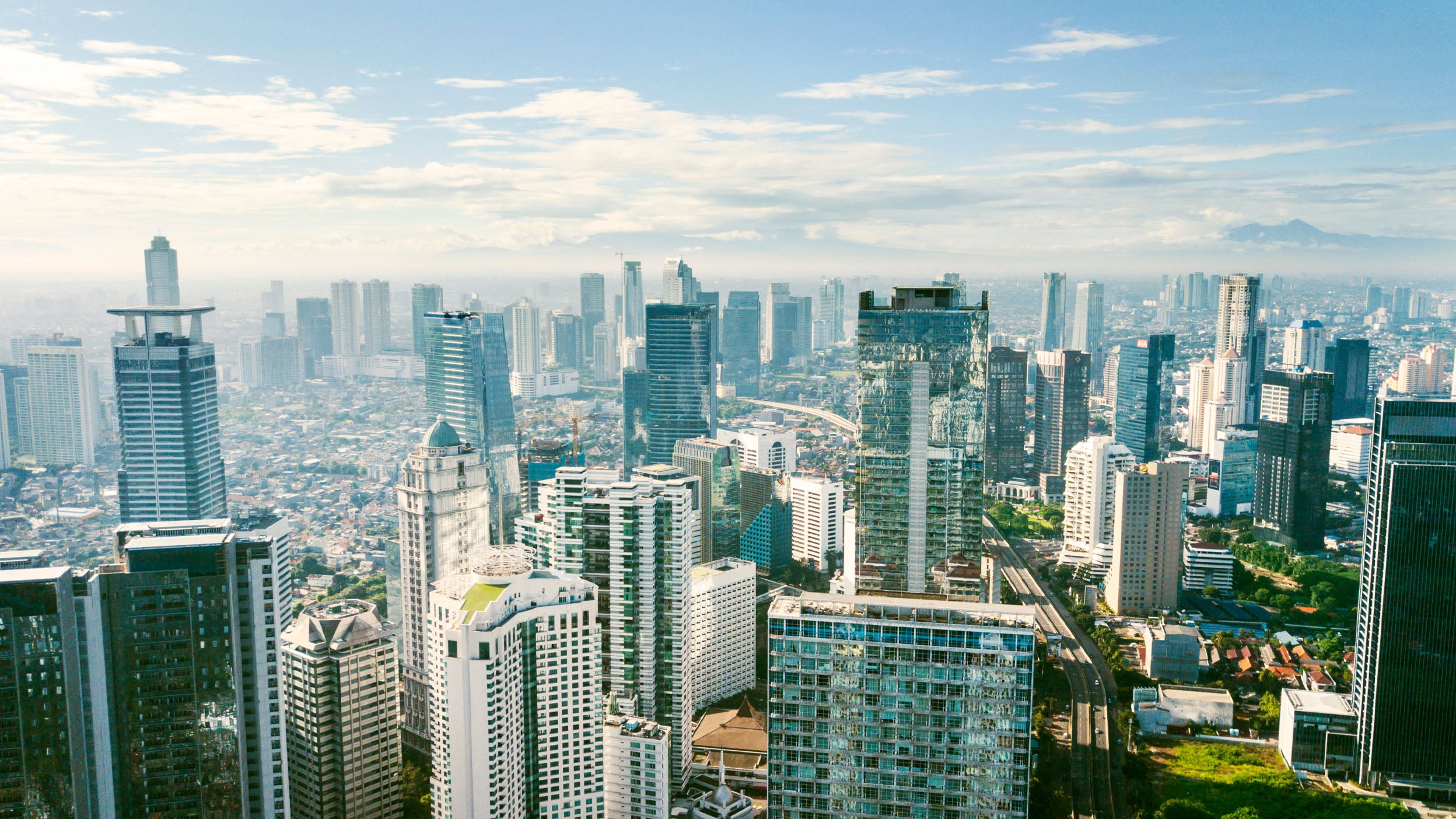 Panoramic cityscape of Jakarta, Indonesia