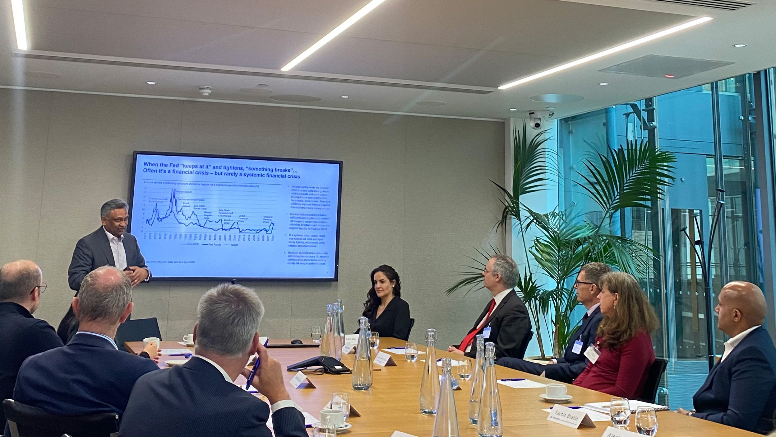 Pensions roundable event in London, UK.