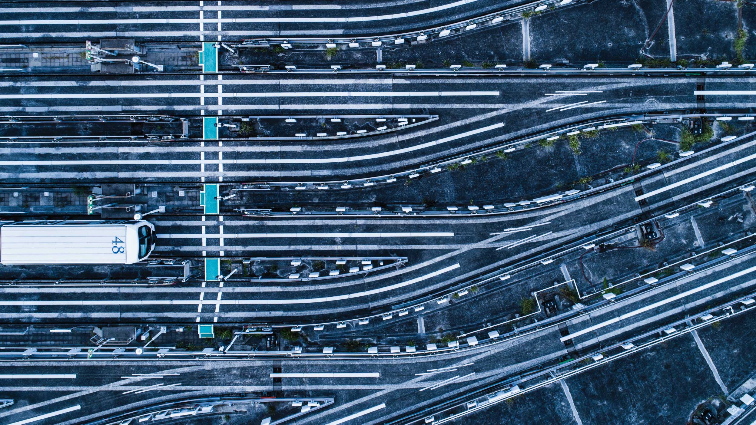 aeroview of train trail