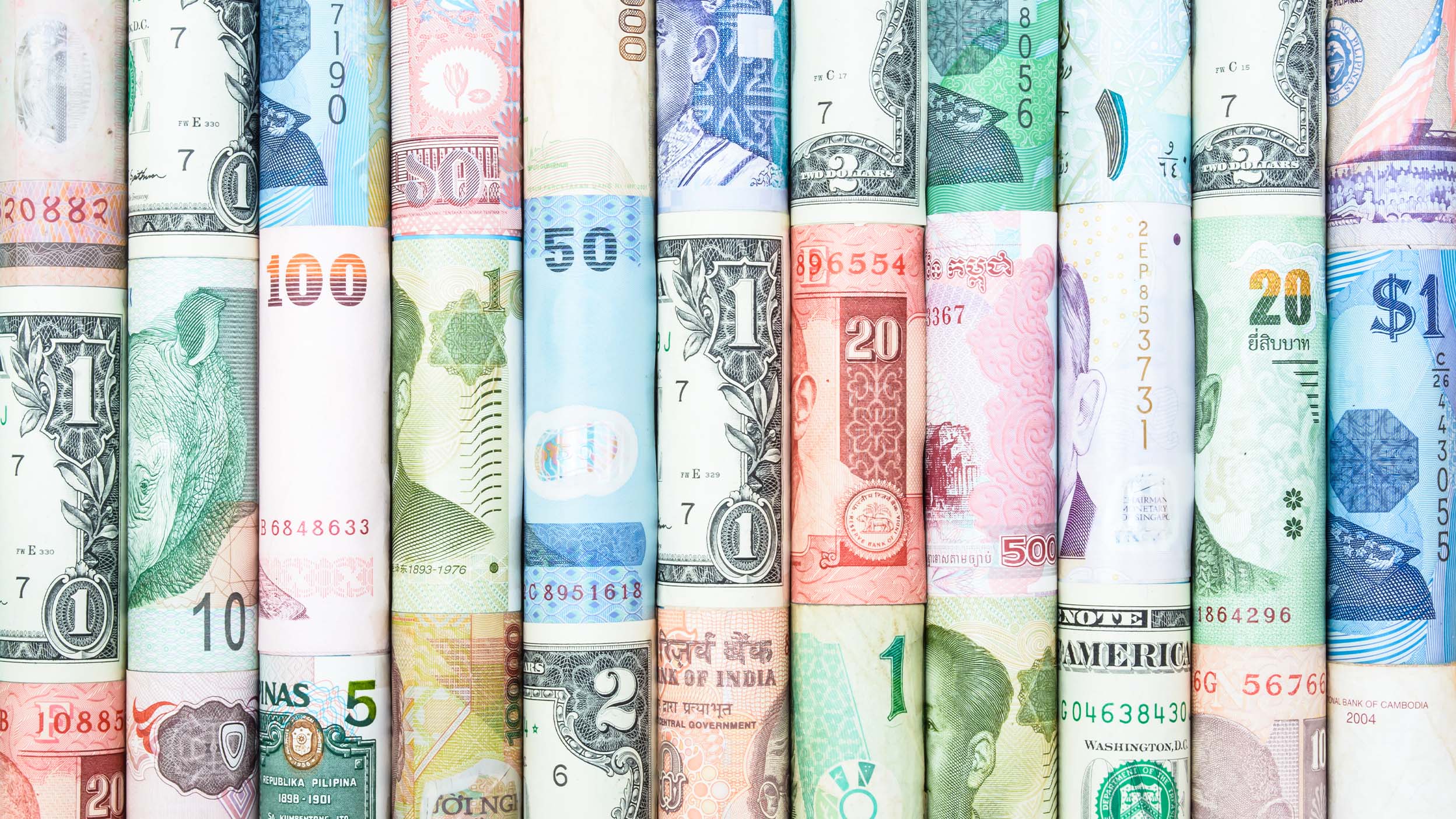 Different types of currencies from around the world