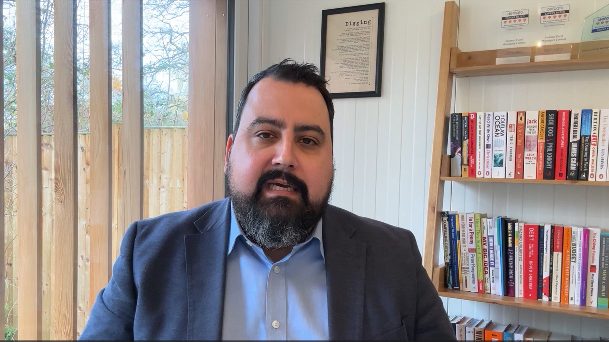 scrrenshot of David Aujla talking in the video