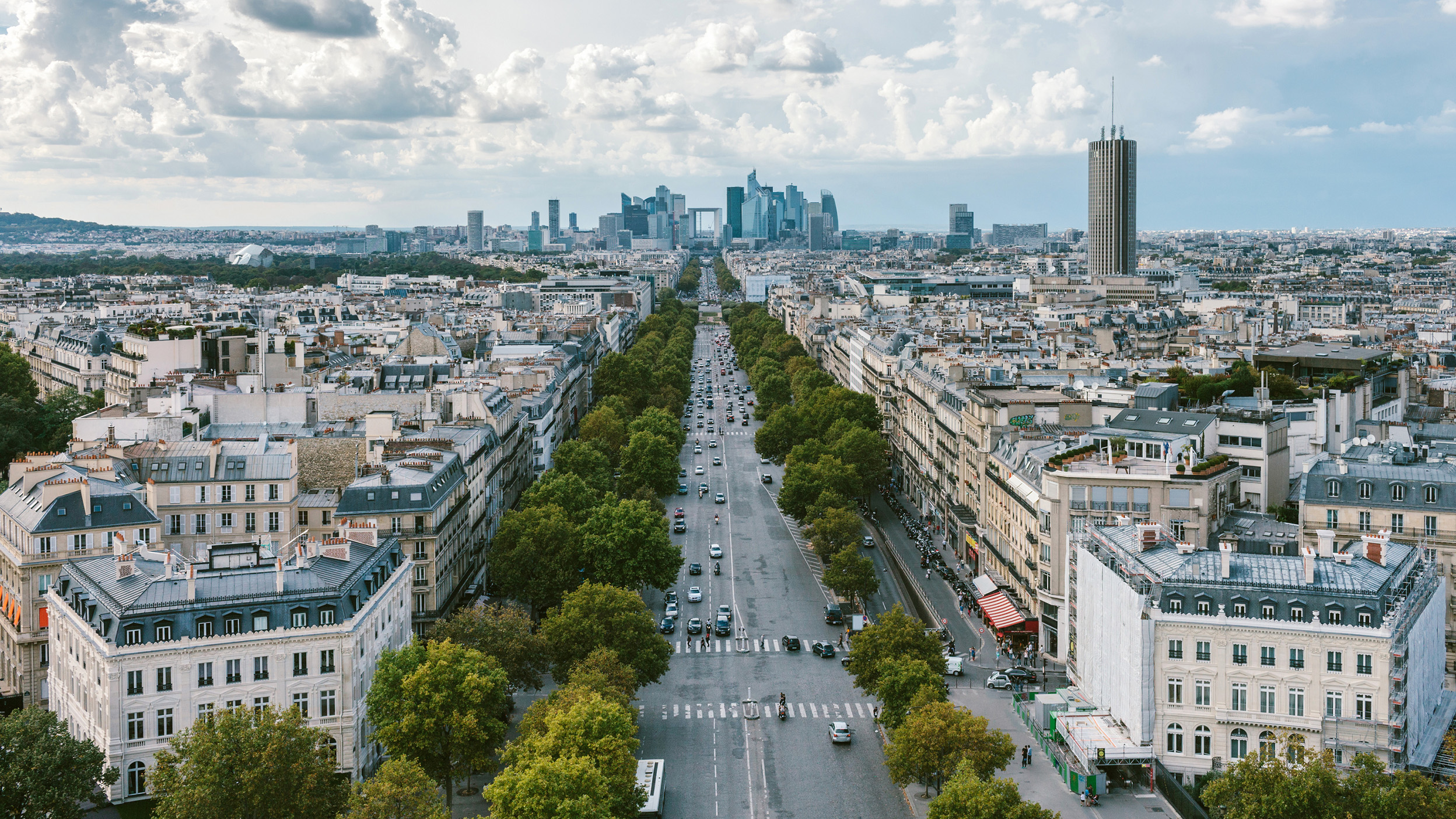 View over Paris from Triomphe arc.
