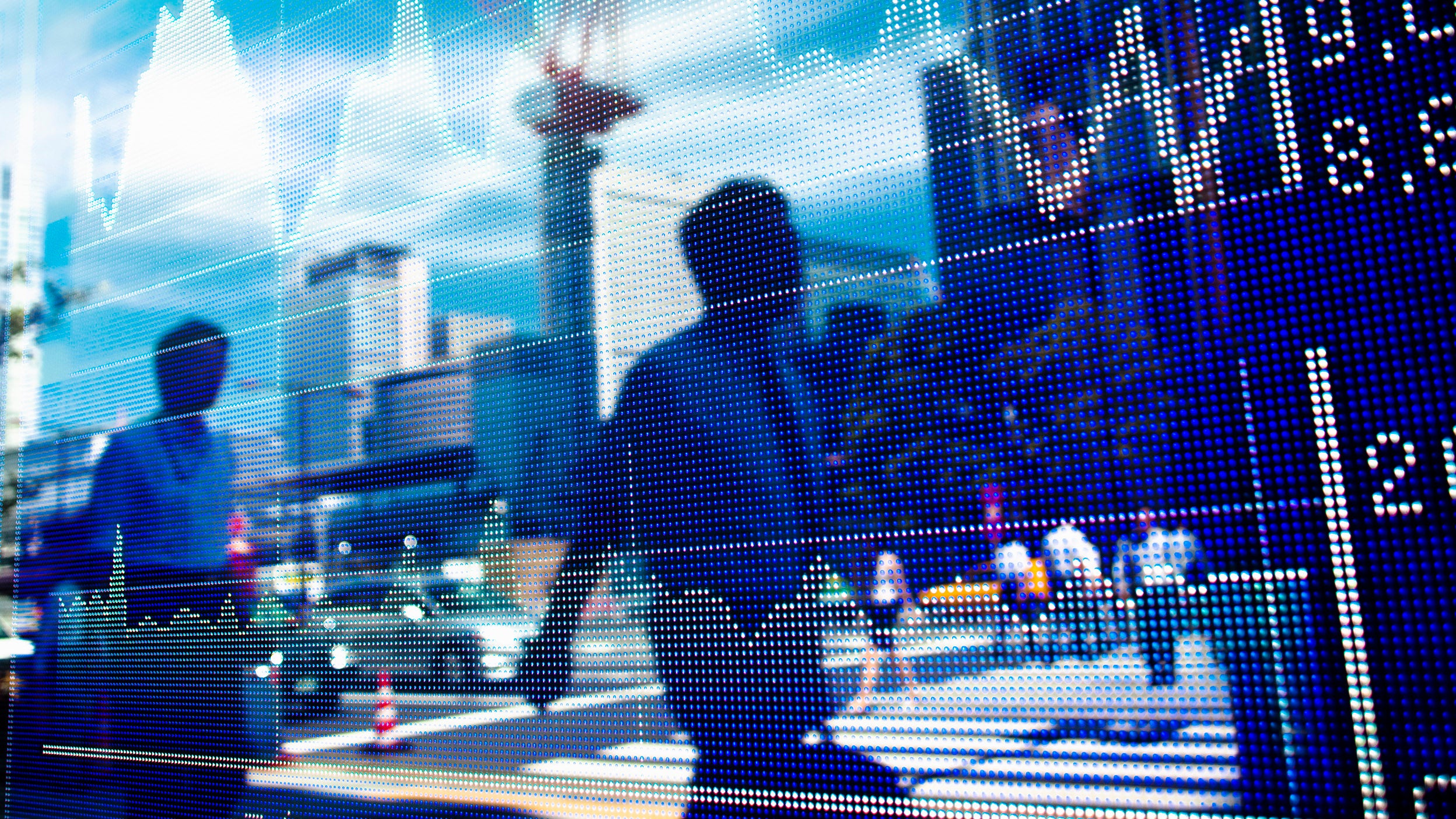 Reflection of stock market graph in window