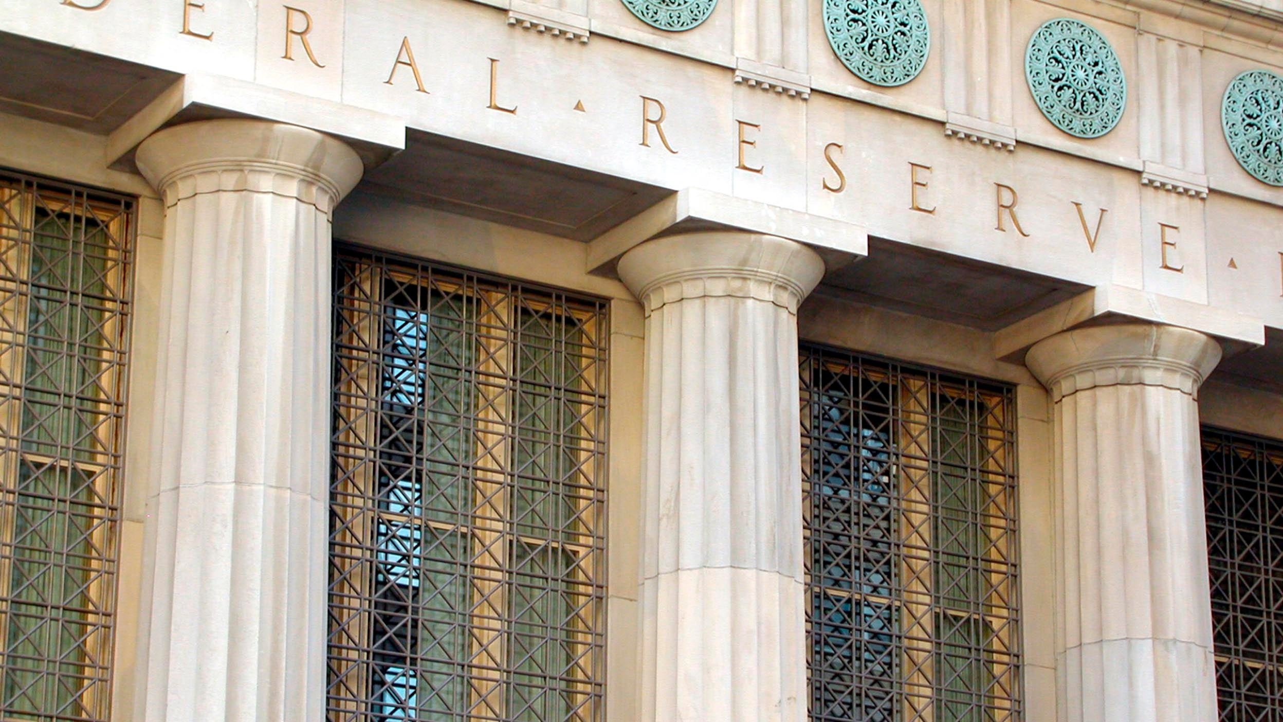 The United States Federal Reserve building in Washington, DC.