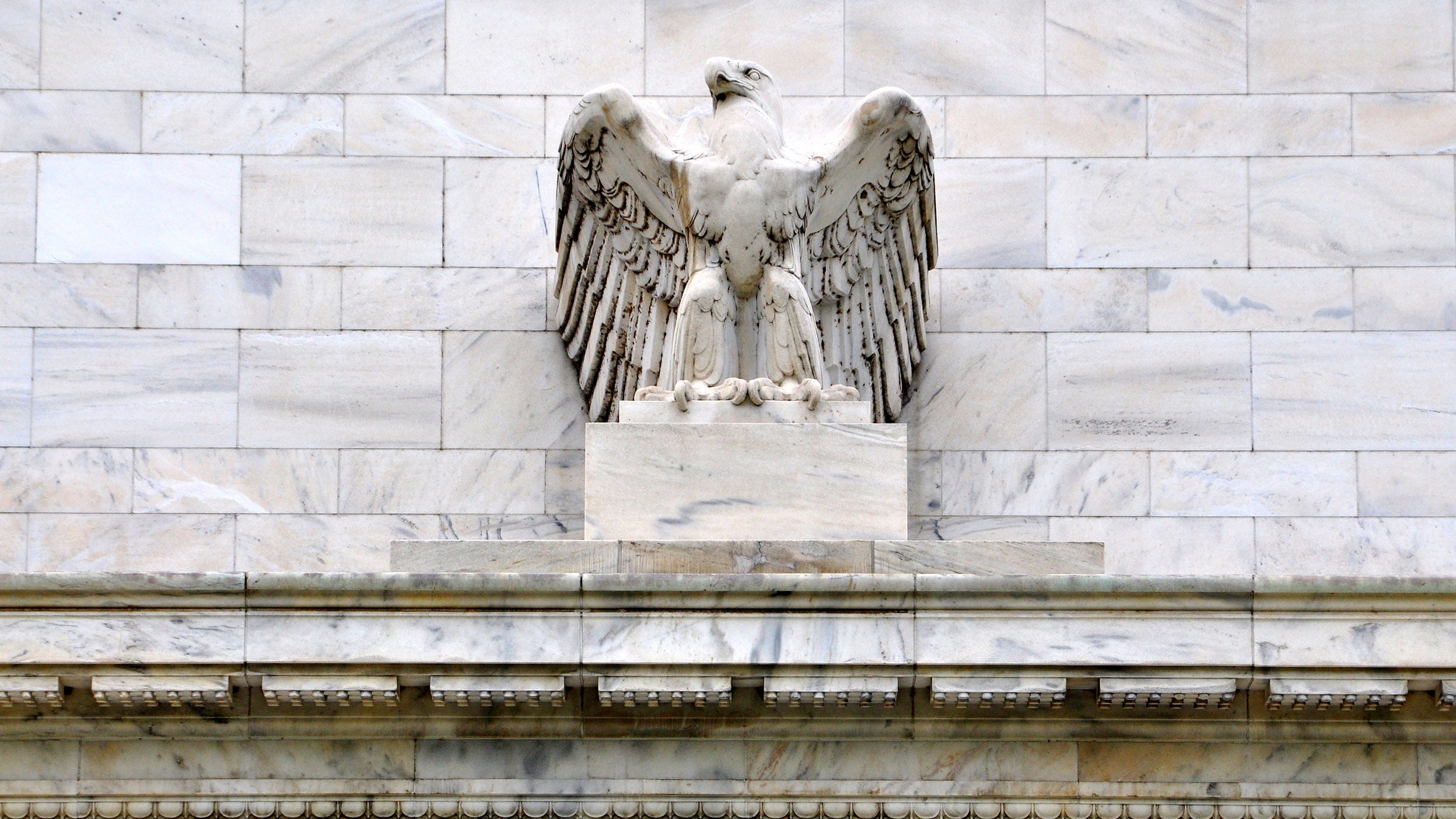 Detail of the Federal Reserve building.