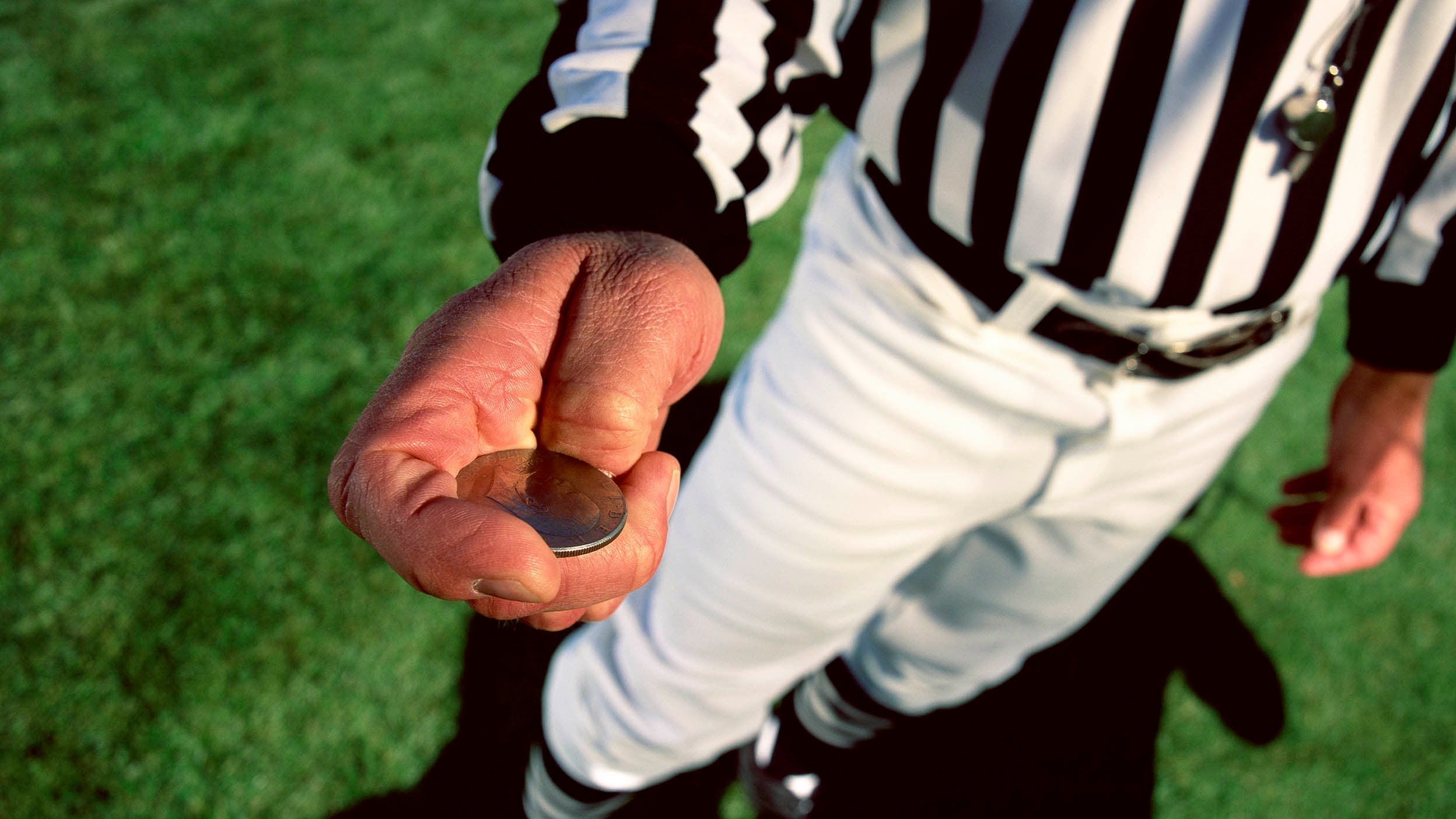 Referee with coin toss
