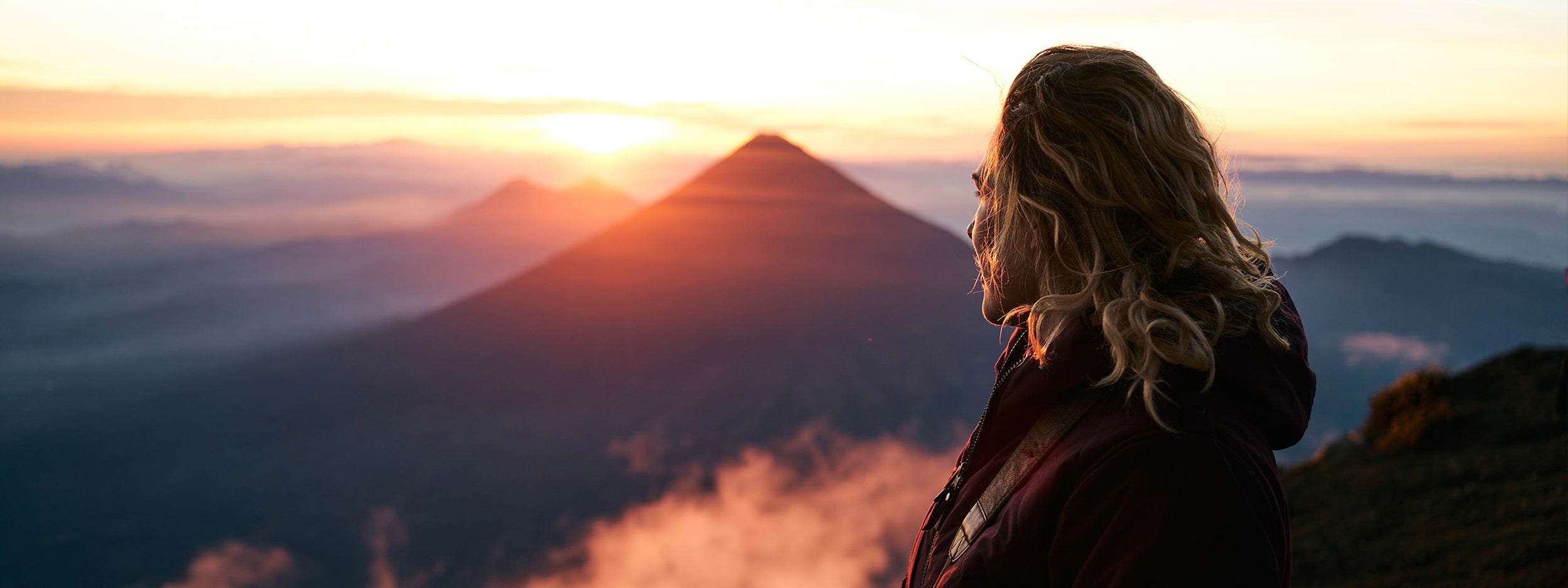 Woman with mountain