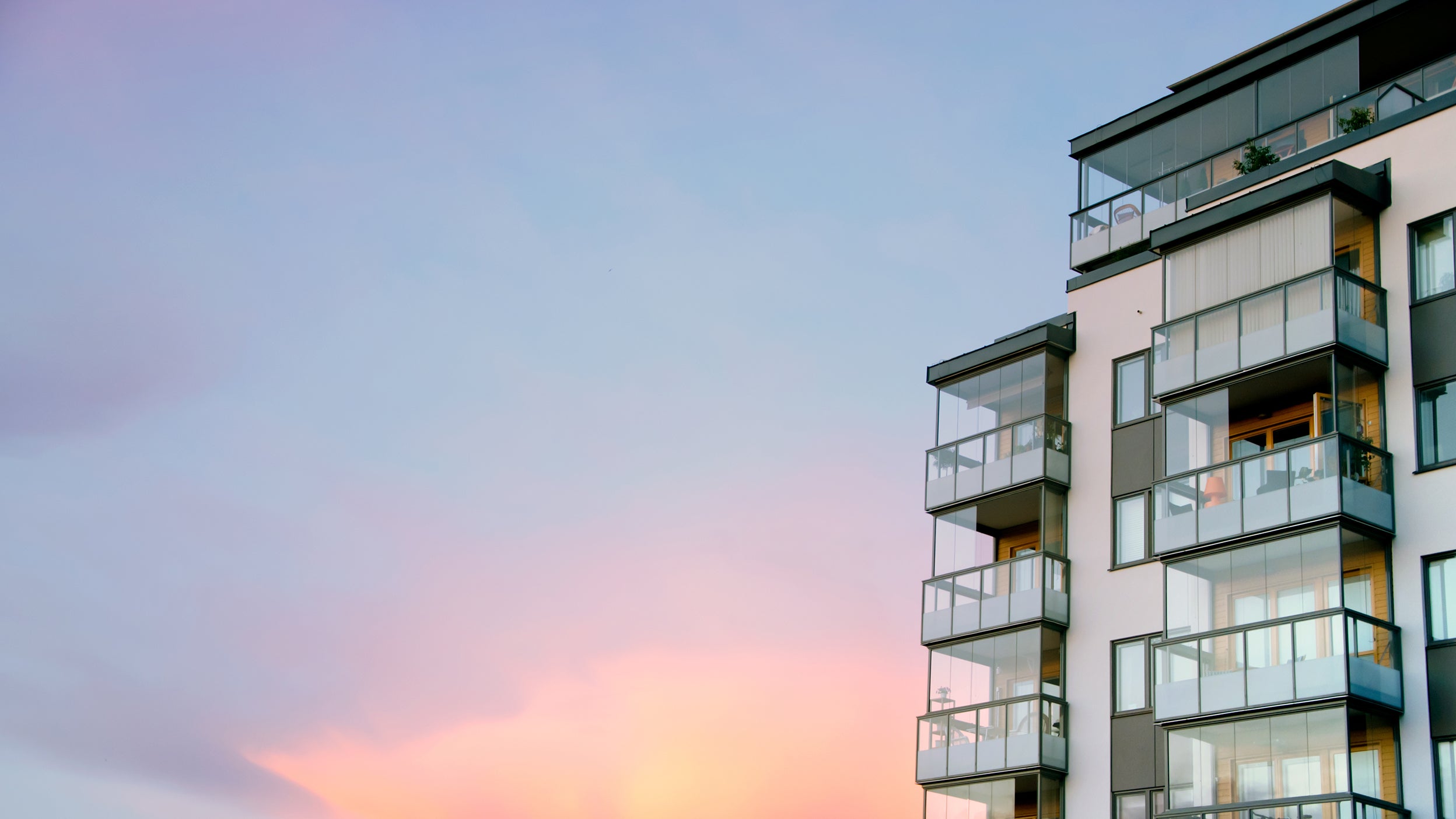 Side view of apartment building