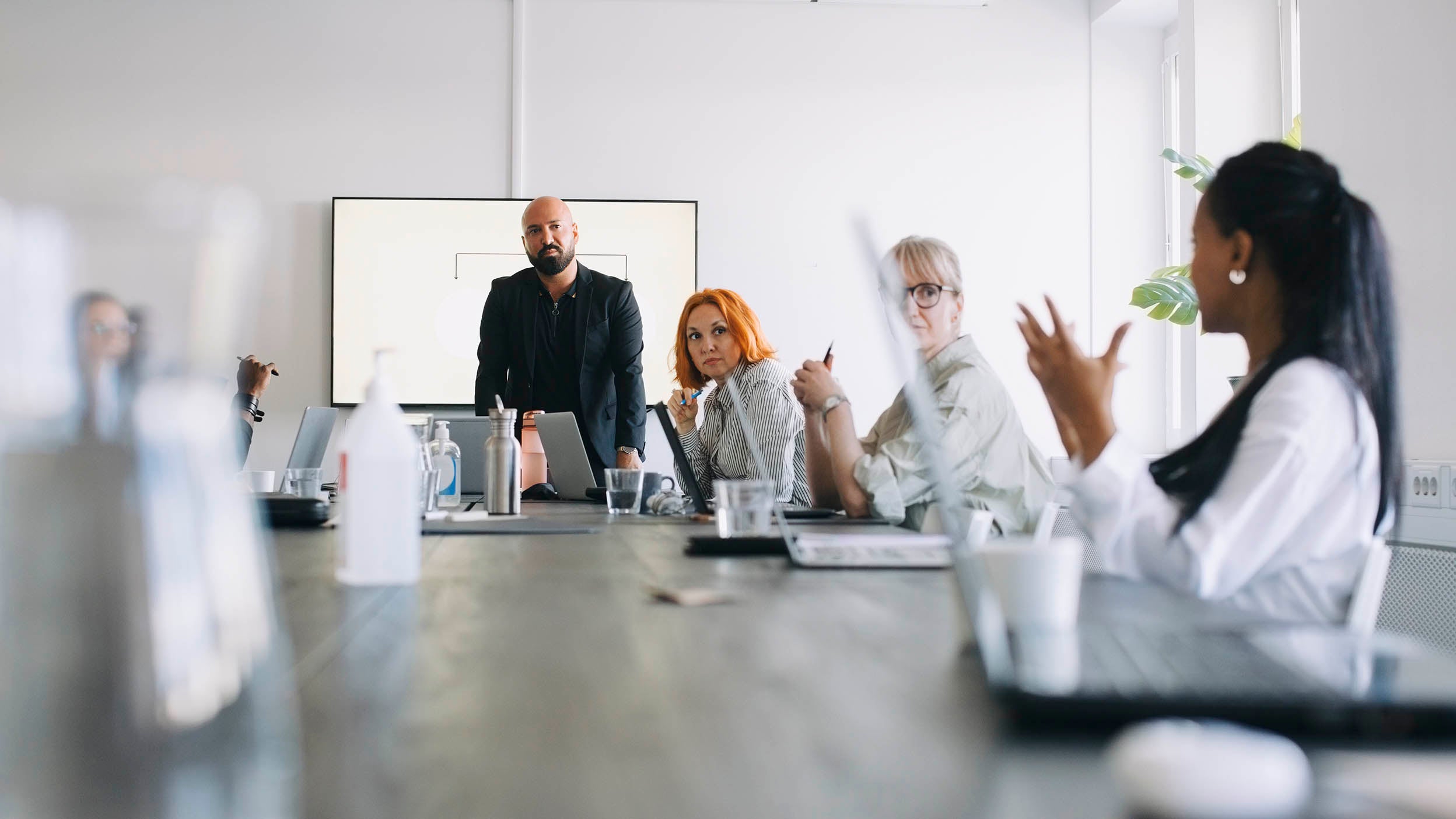 A person giving a presentation