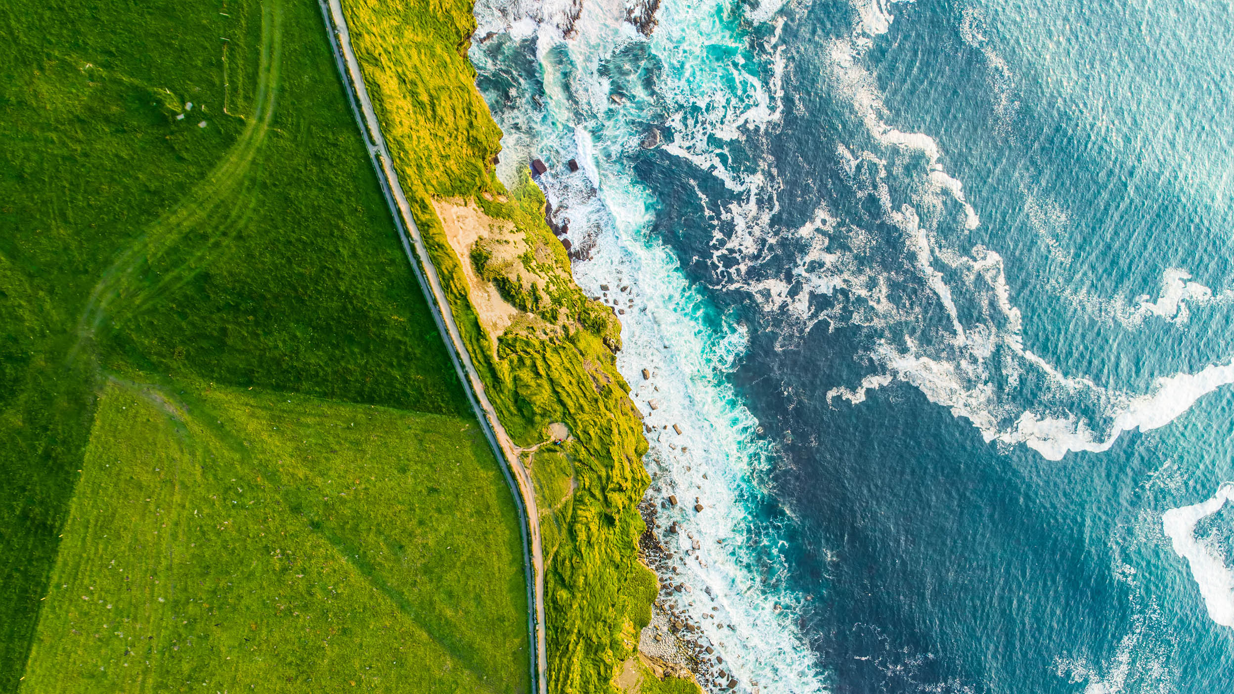 Seashore from bird eye view