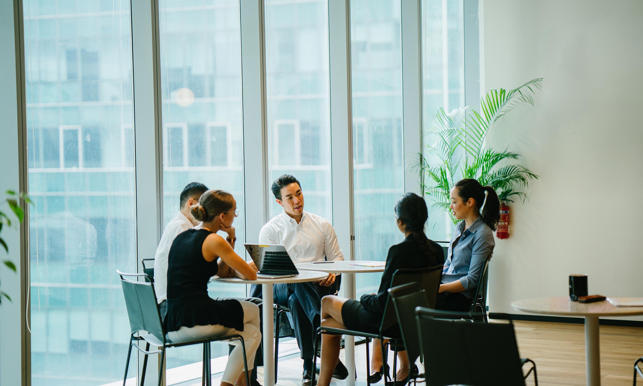 People having conversation in the office