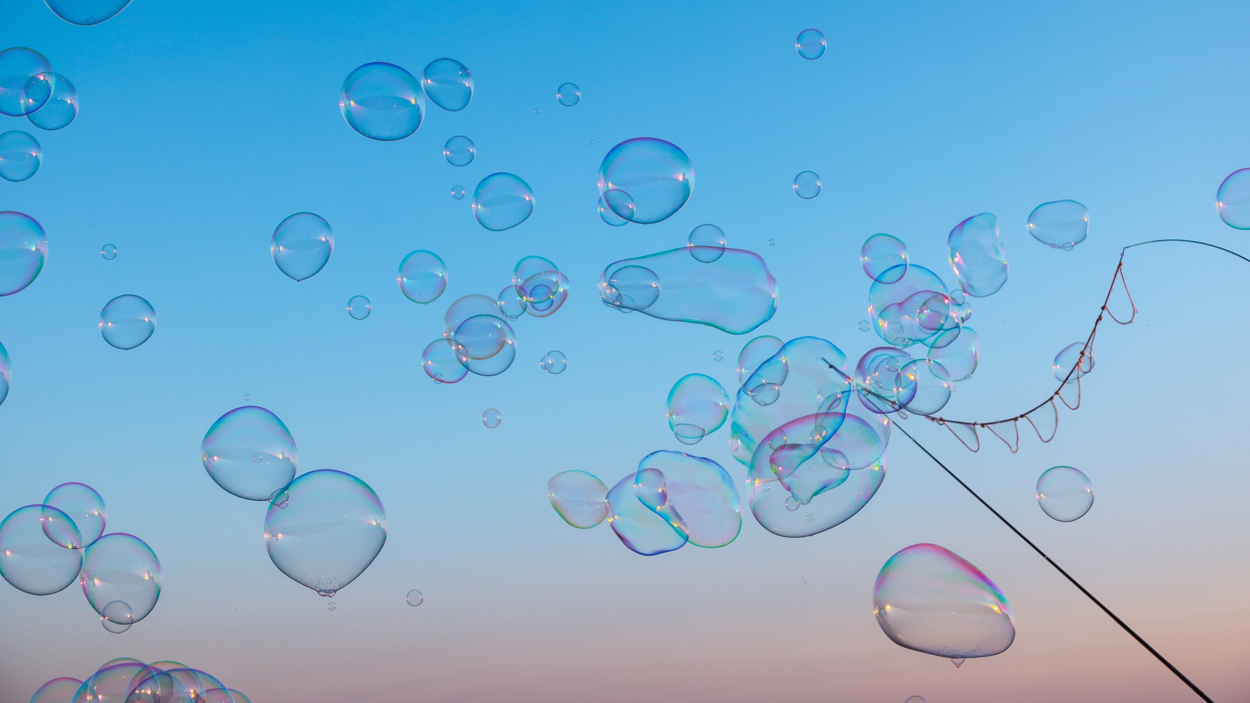 Bubbles at sunset
