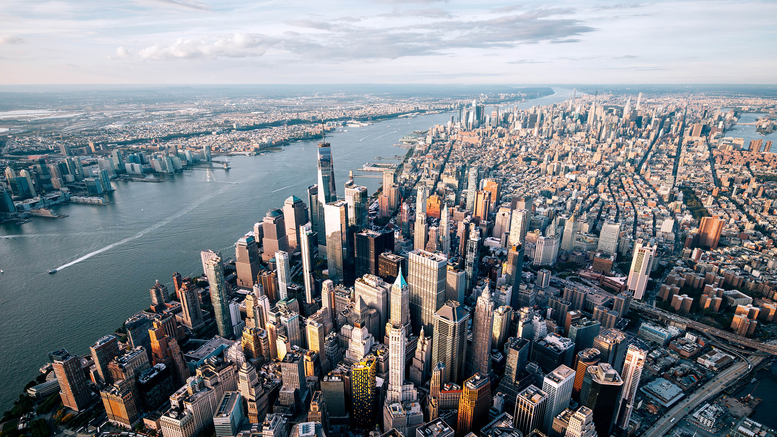 Aerial view of New York City