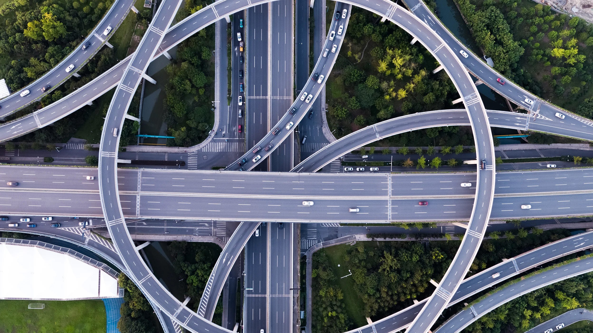 Ariel view of highways