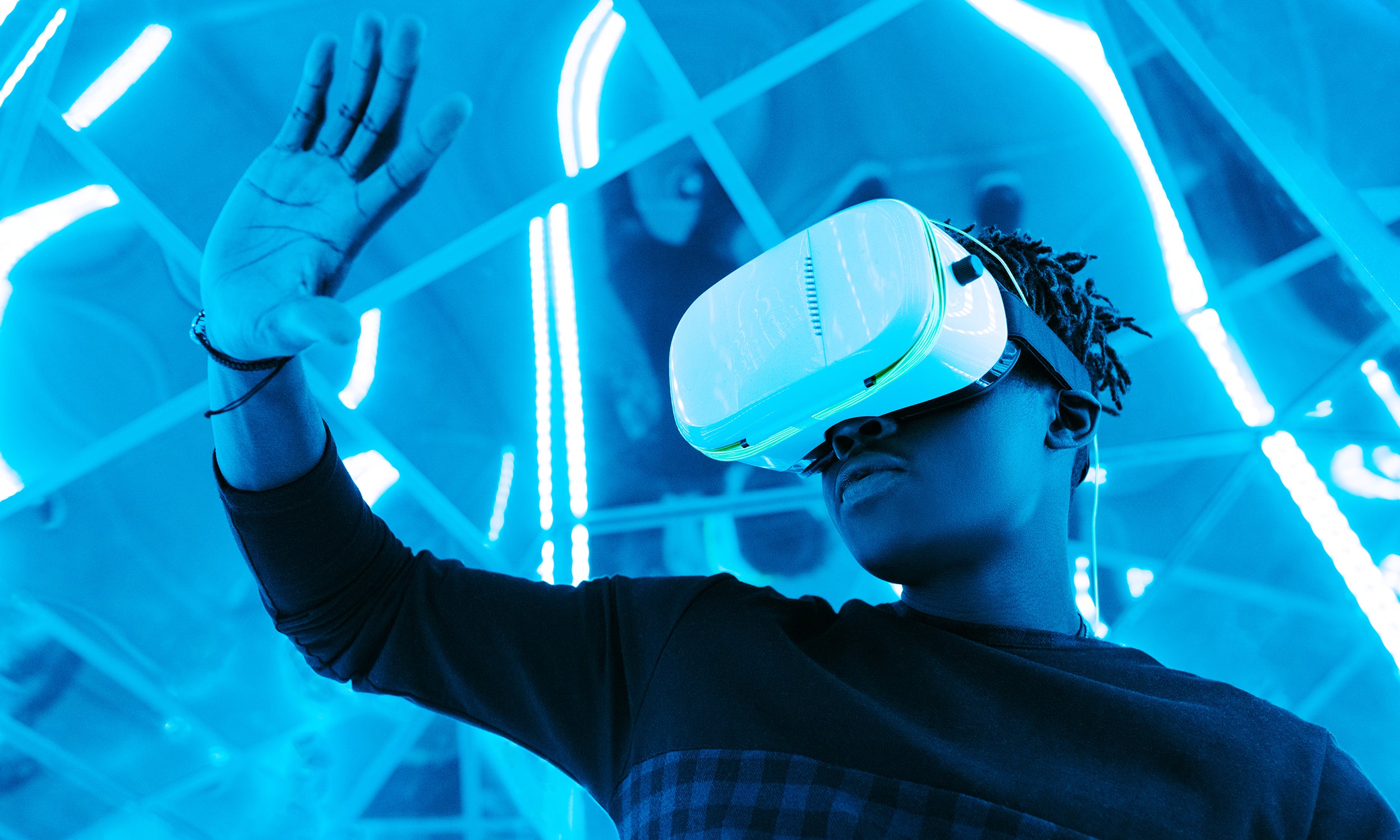 Man using a VR headset