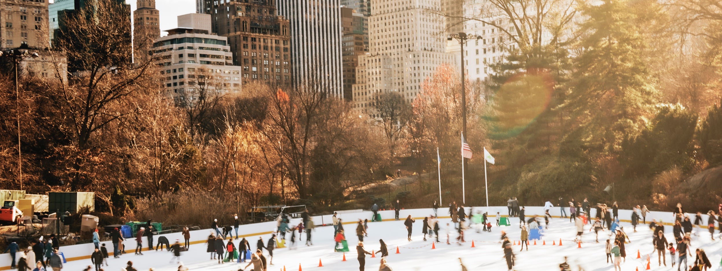 New York City - people ice skating