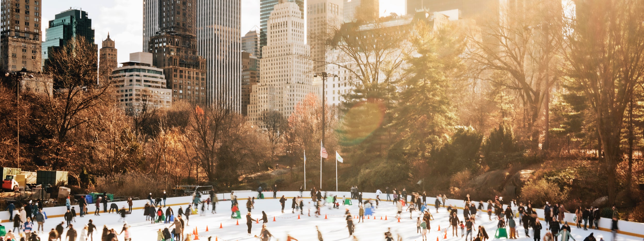 New York City - people ice skating