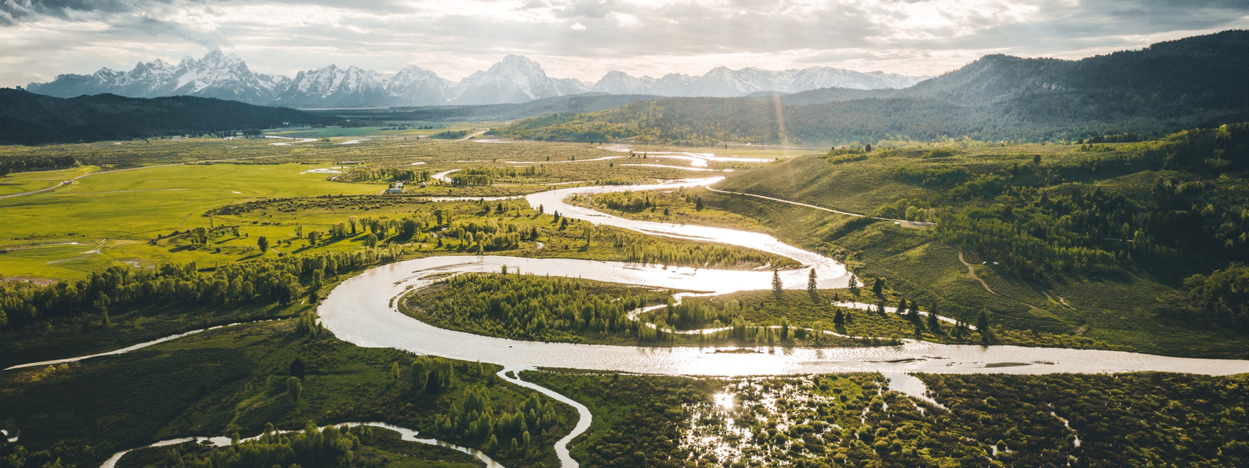 view of landscape with river