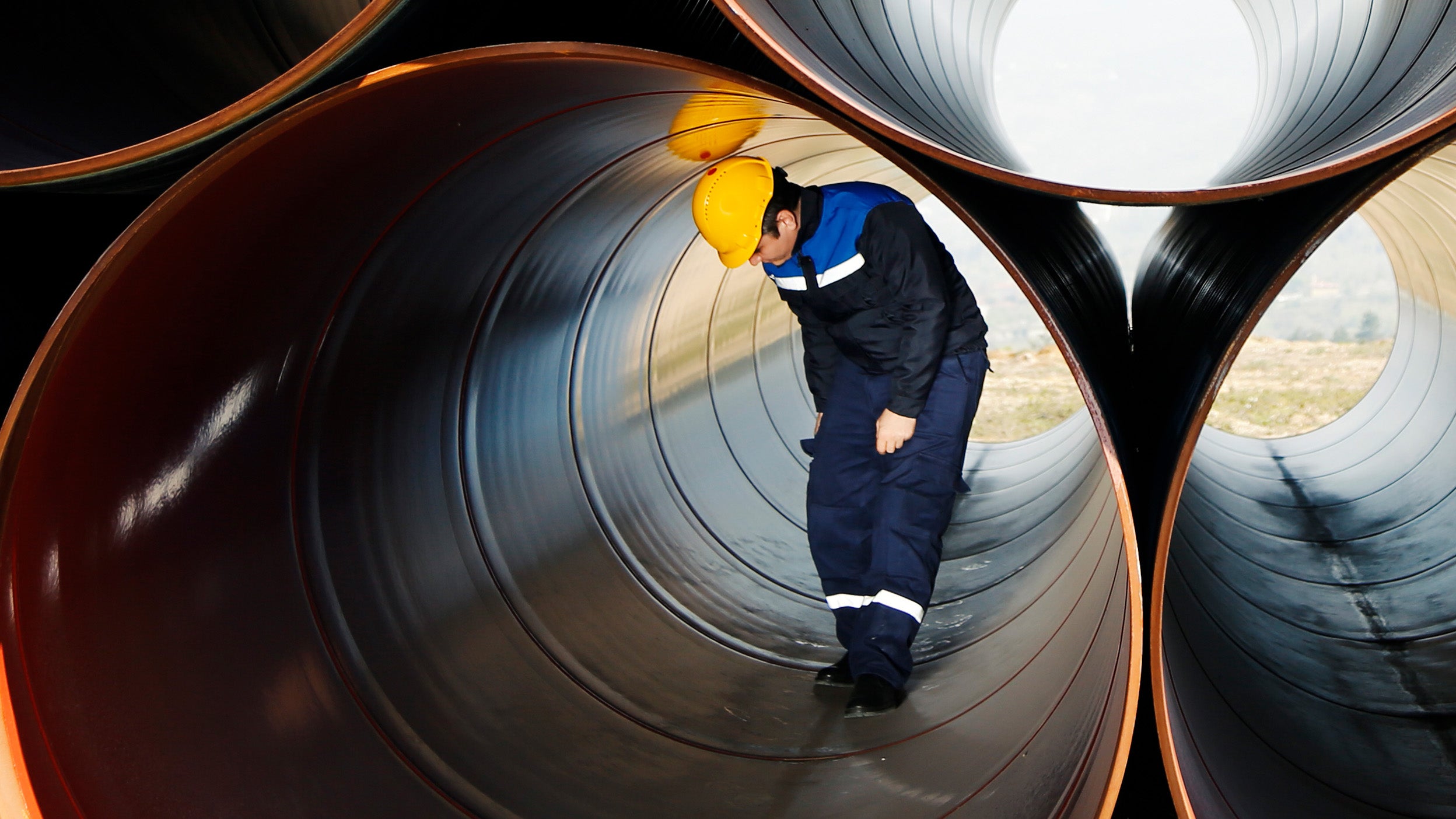 Aerial veiw of cargo ship docked in the water