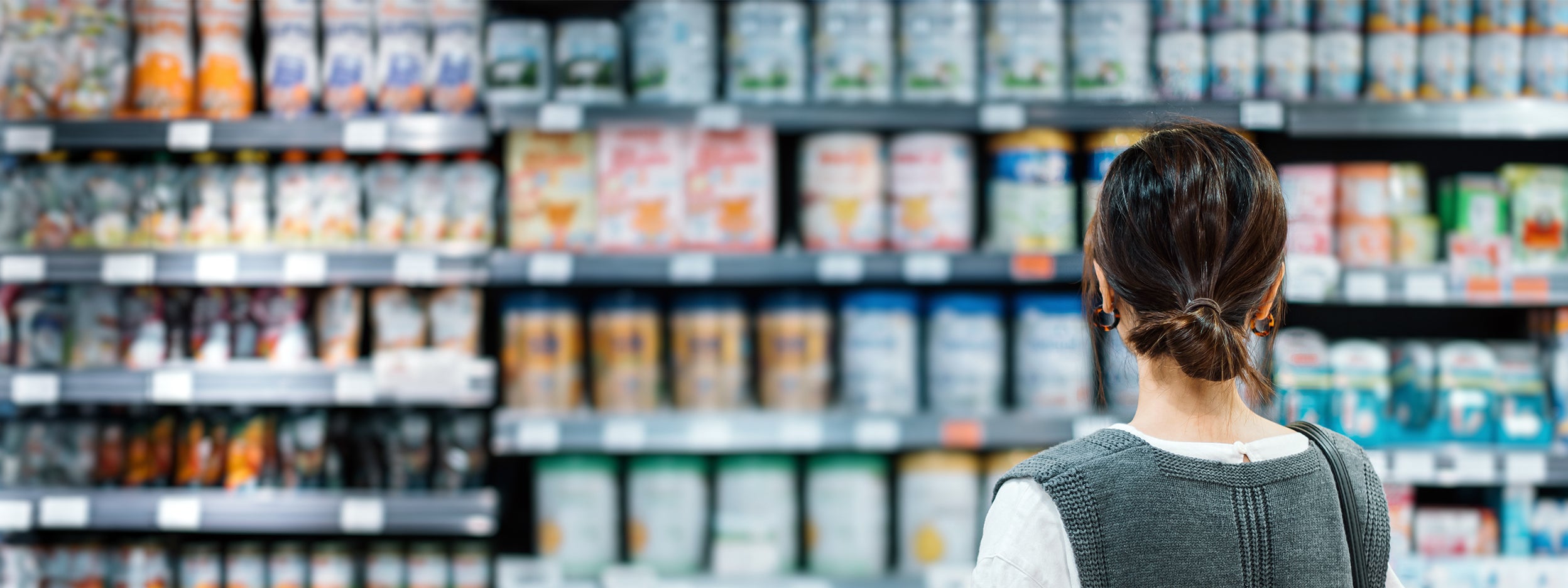 A woman in the supermarket